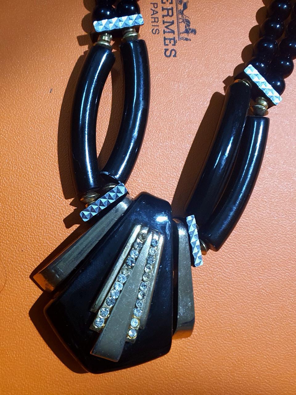 일본 Japan 빈티지 세라믹 목걸이45cm