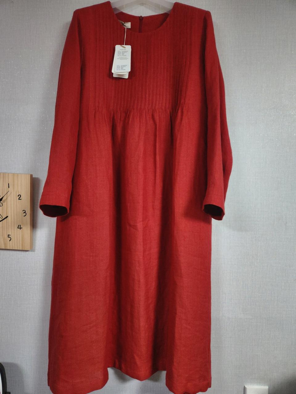 새것)안동포마을 마 핀턱원피스