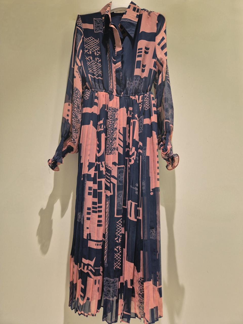 수입 플리츠 롱 원피스