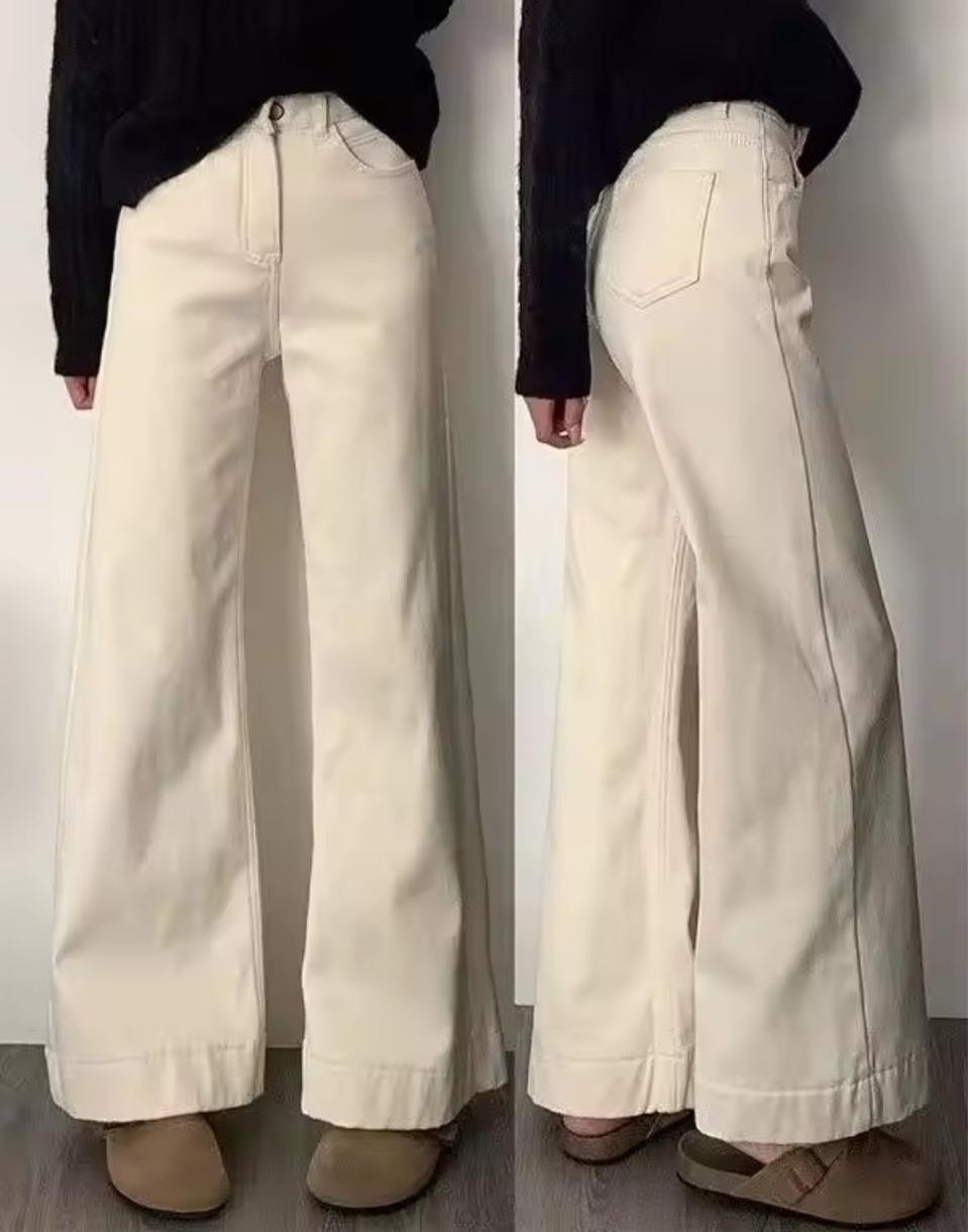 하이웨스트 세미와이드 바지 새옷