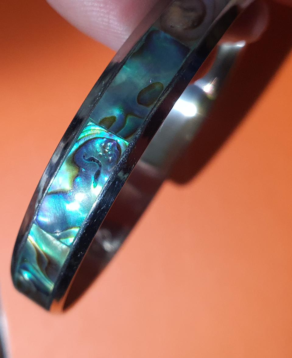 자개 팔찌 빈티지 레인보우