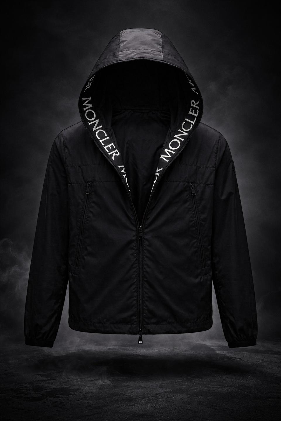 몽클레어 블랙 후드 바람막이 자켓