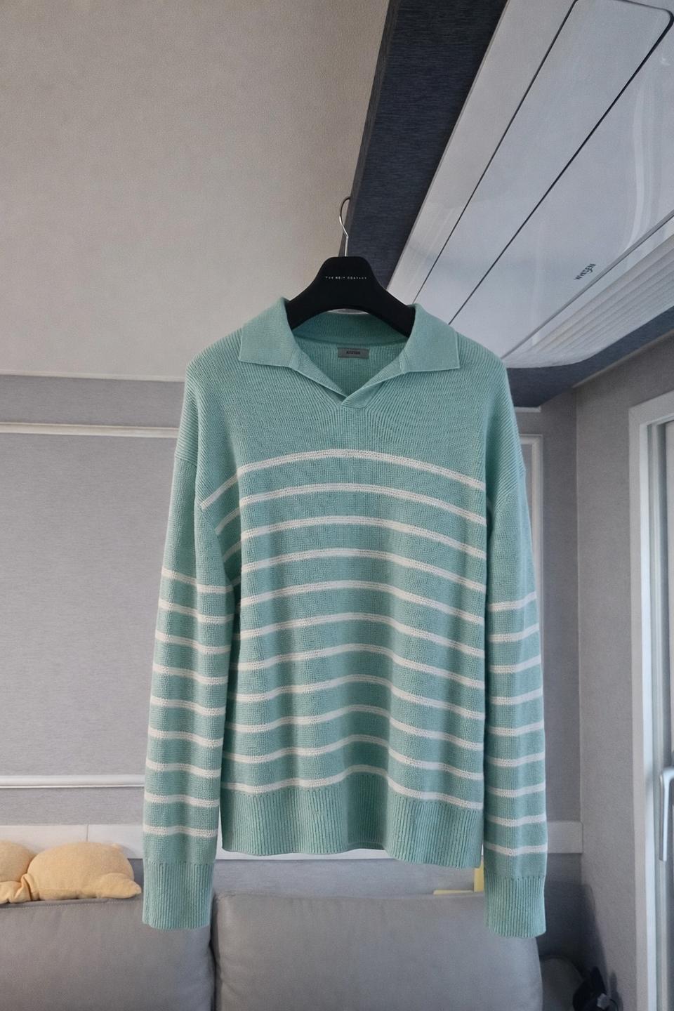 [거의 새것] 시스템옴므 카라 니트 긴팔 티셔츠 105