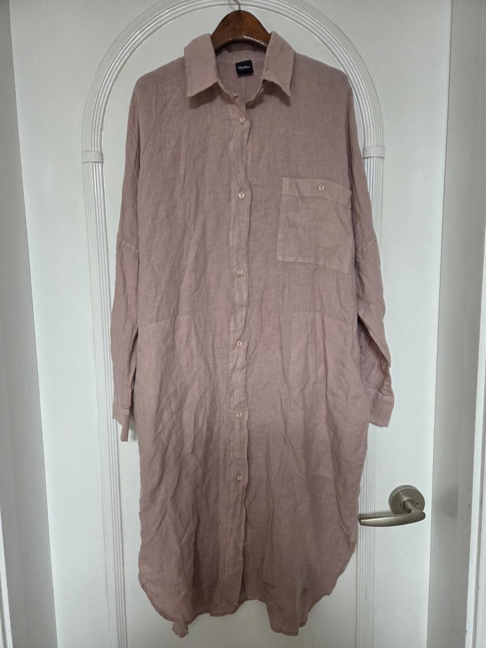 (95) 정품) 막스마라 린넨셔츠 원피스