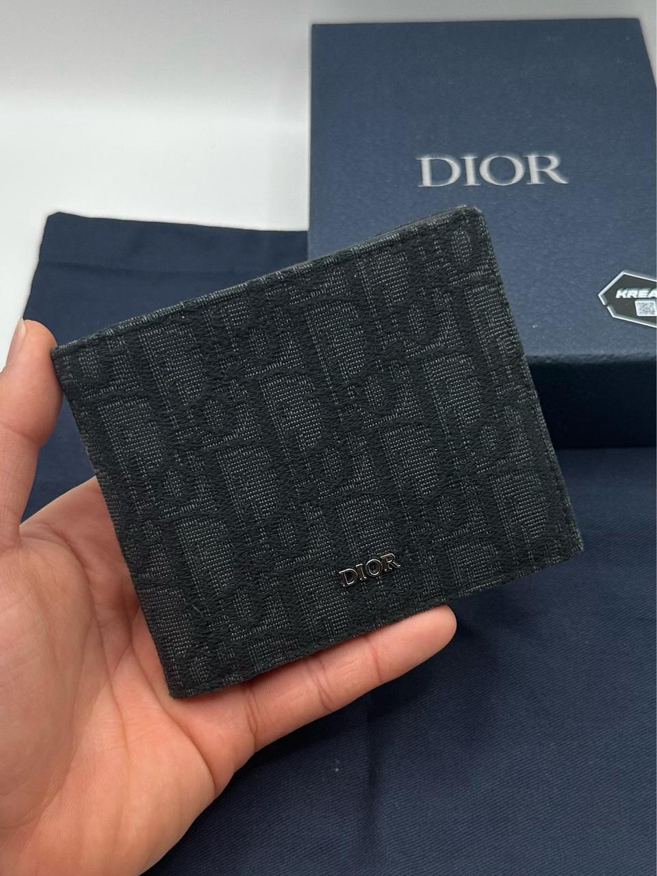 디올 오블리크 반지갑 블랙