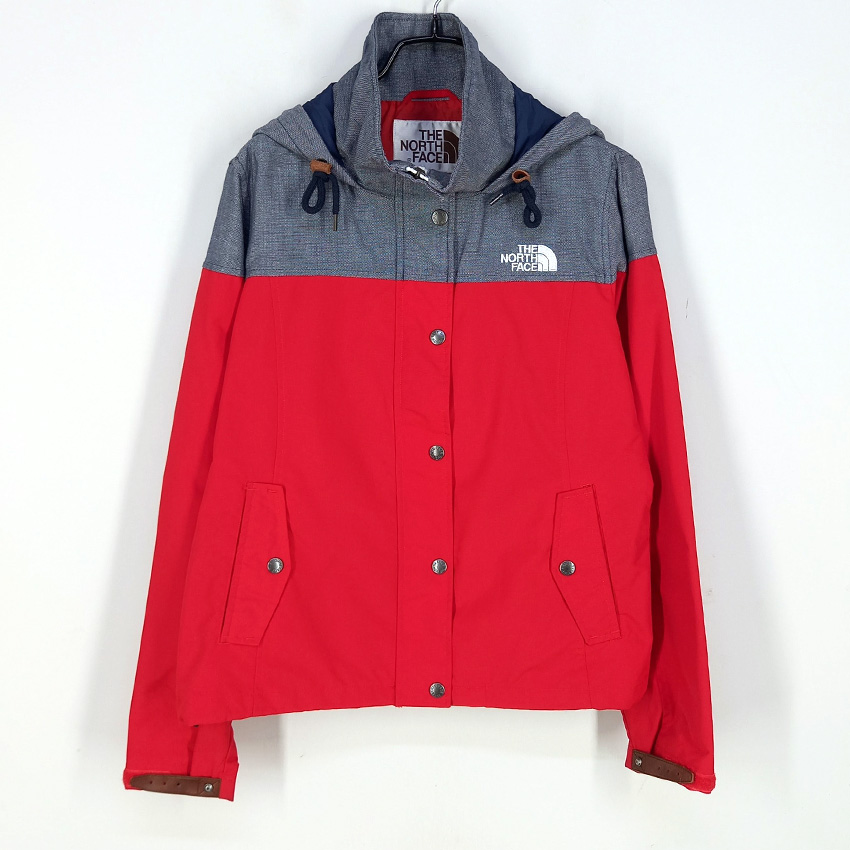 노스페이스 여성 춘추 후드고정 바람막이자켓 레드90 (HU43227)