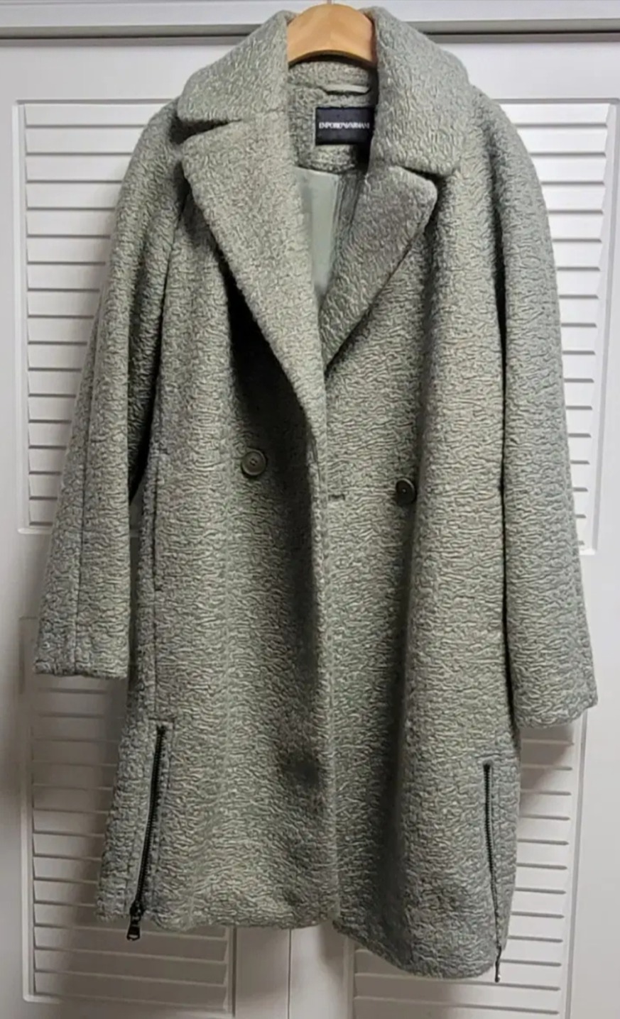 엠포리오아르마니 더블 브레스트 트렌치코트