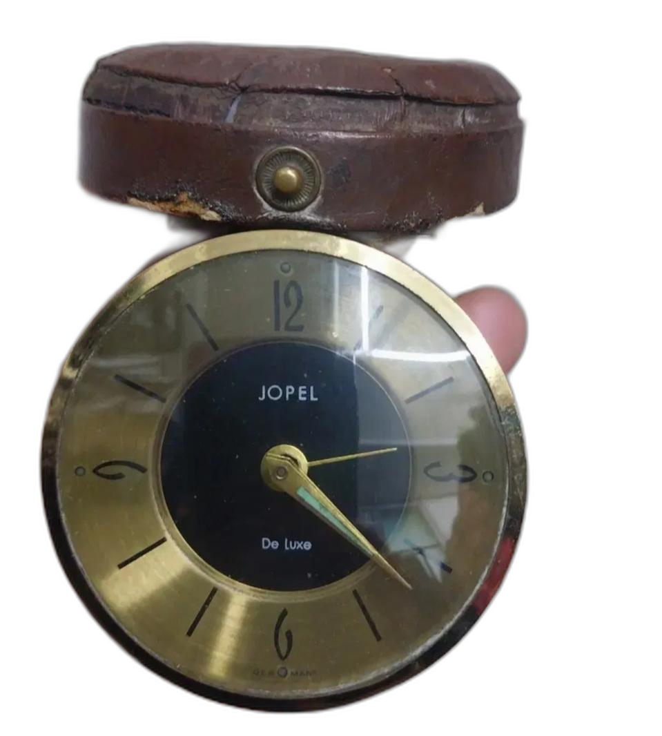 1960년대 독일 JOPEL 빈티지 여행용 탁상시계 골드