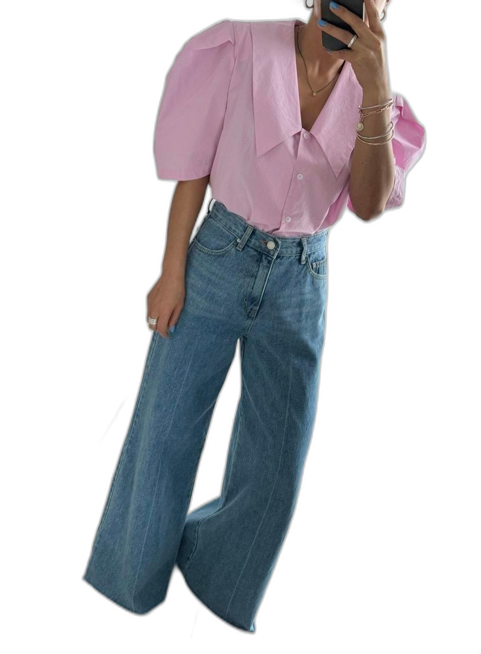 러블리 핑크블라우스