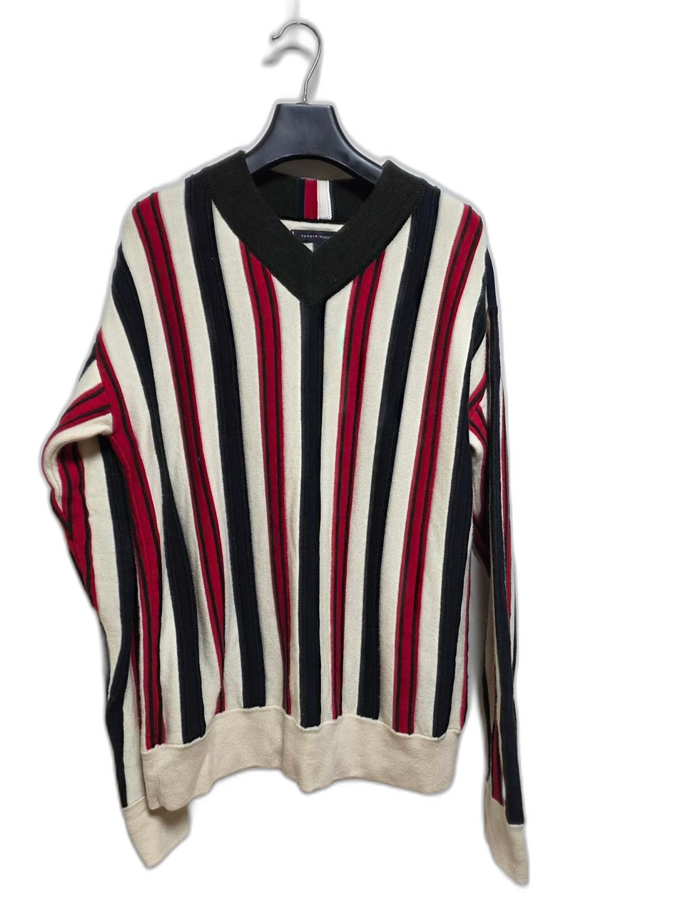 타미힐피거 브이넥 울혼방니트95~100호