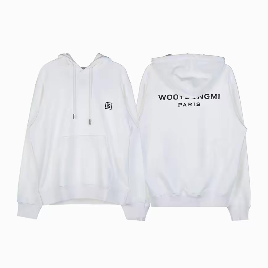 우영미 화이트 후드티