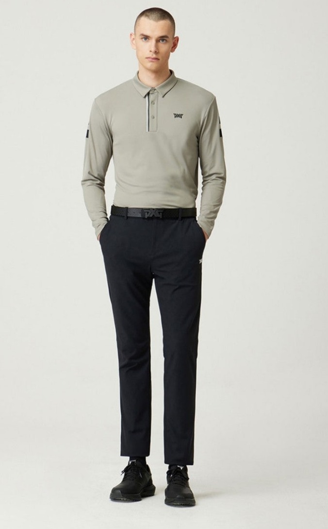 PXG 남성 패턴 칼라 롱 슬리브 티셔츠 105