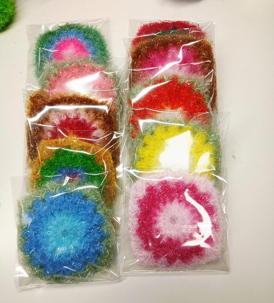 핸드메이드 사각수세미 10개