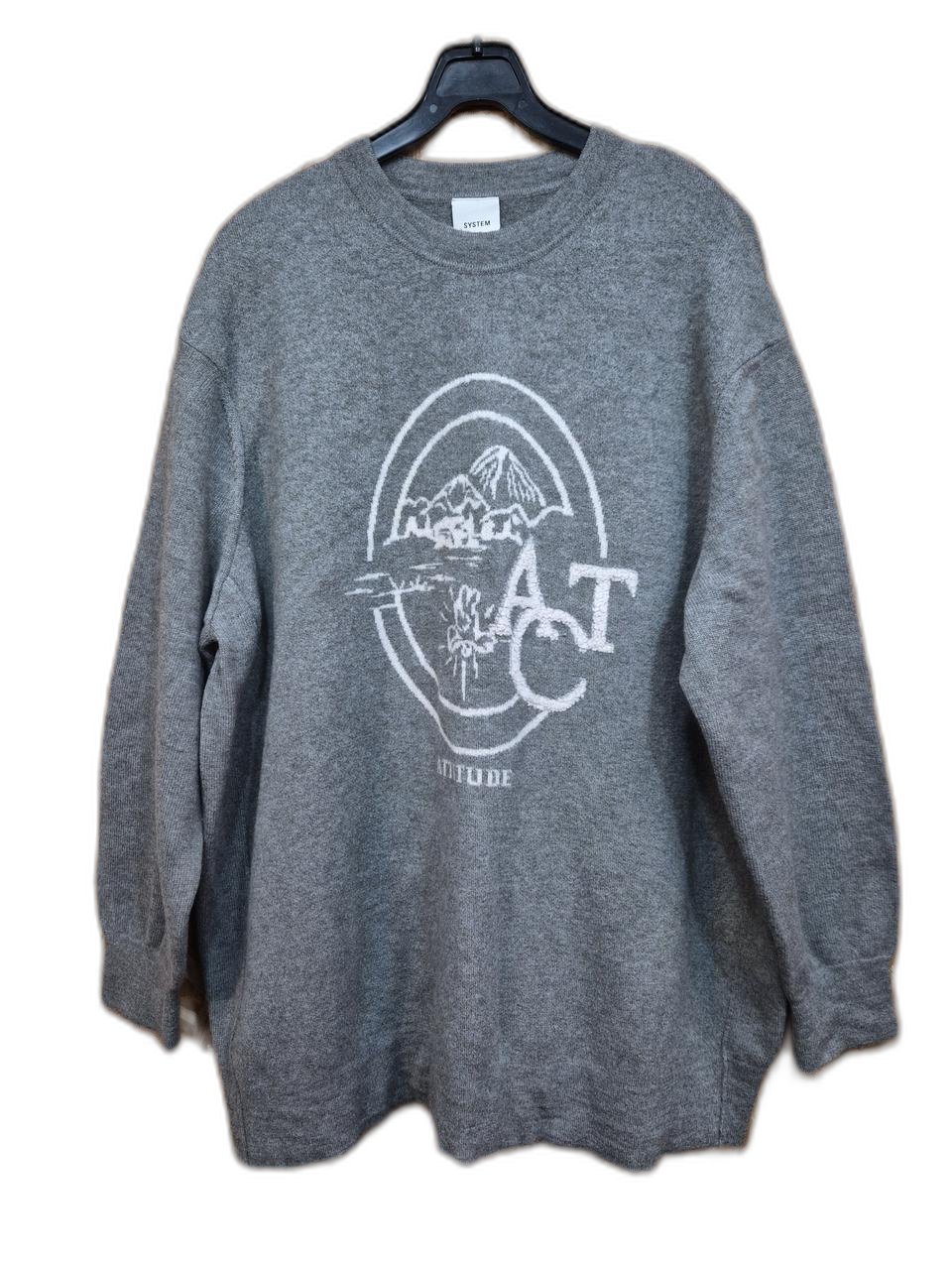 시스템 SYSTEM 그래픽 울 니트 90 (한섬)