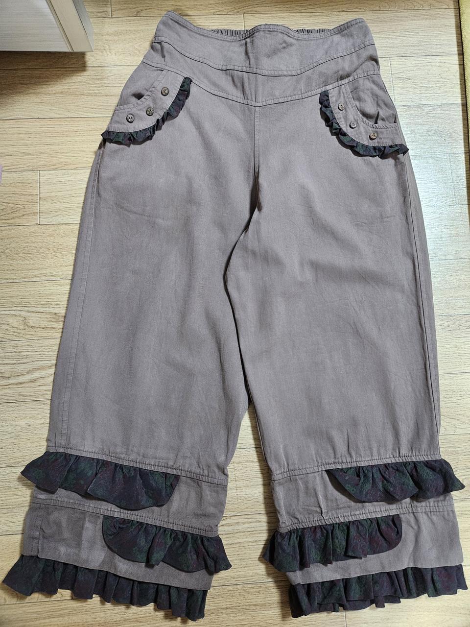 퀼팅 염색 바지