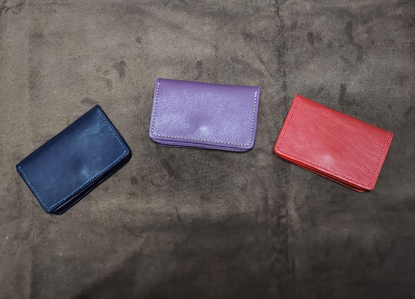 핸드메이드 천연소가죽 카드지갑 명함지갑 3종
