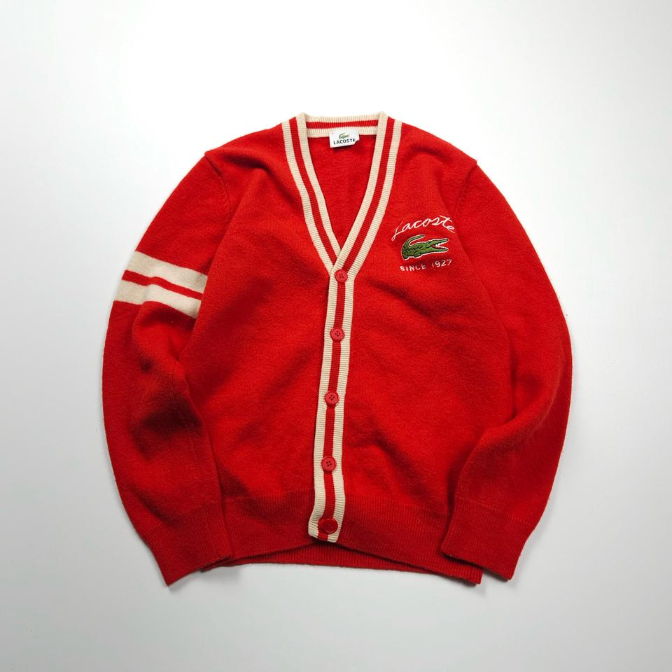 라코스테 자수로고 디테일 브이넥 가디건 (85)