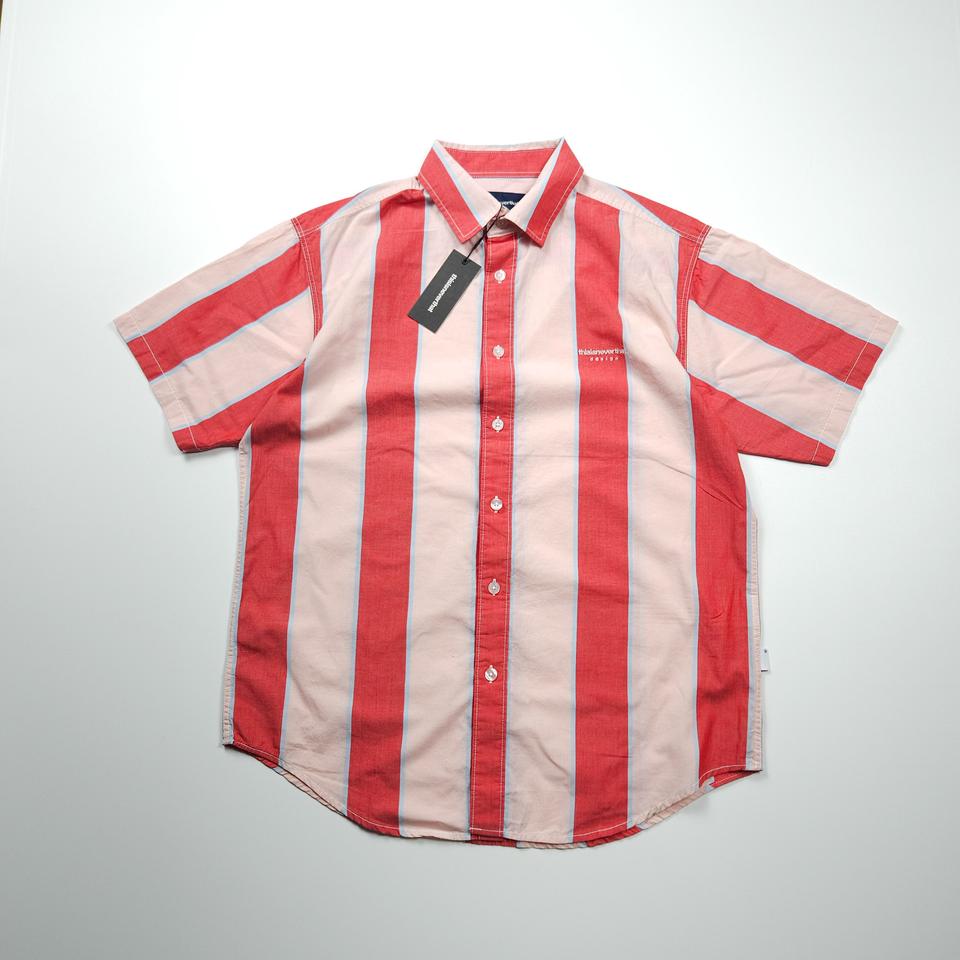 디스이즈네버댓 박시핏 스트라이프 반팔 셔츠 (L)