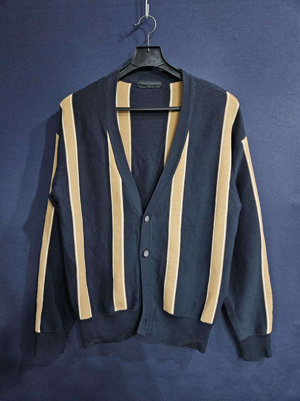더니트컴퍼니 스트라이프 줄무늬 남성 오버핏 95~100 가디건