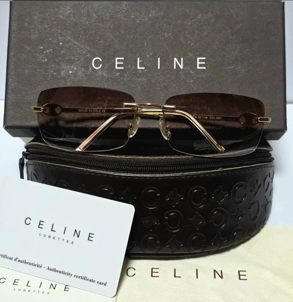 CELINE 여성 메탈릭 선글라스