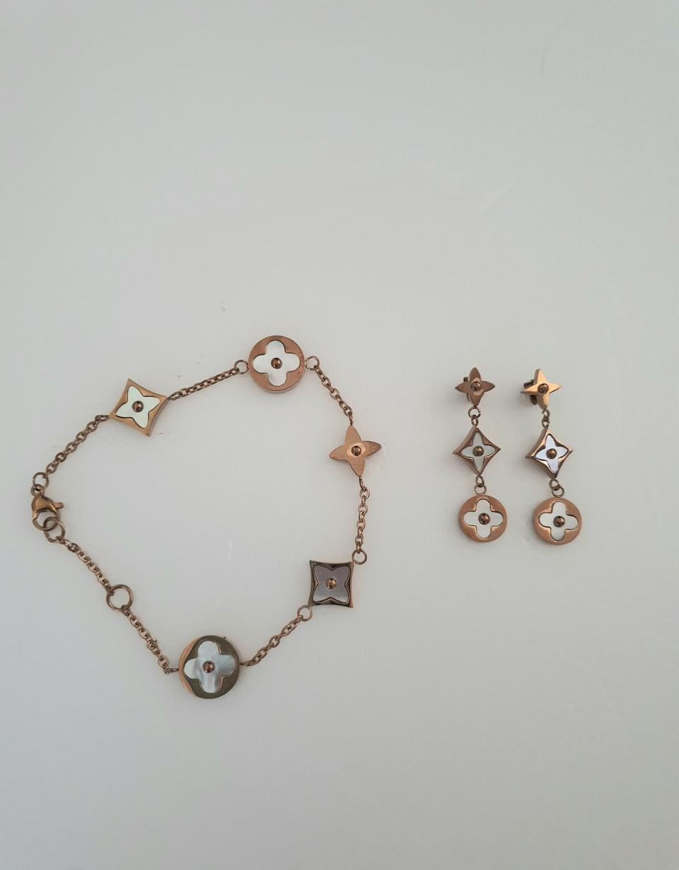 루이 귀걸이 팔찌 세트