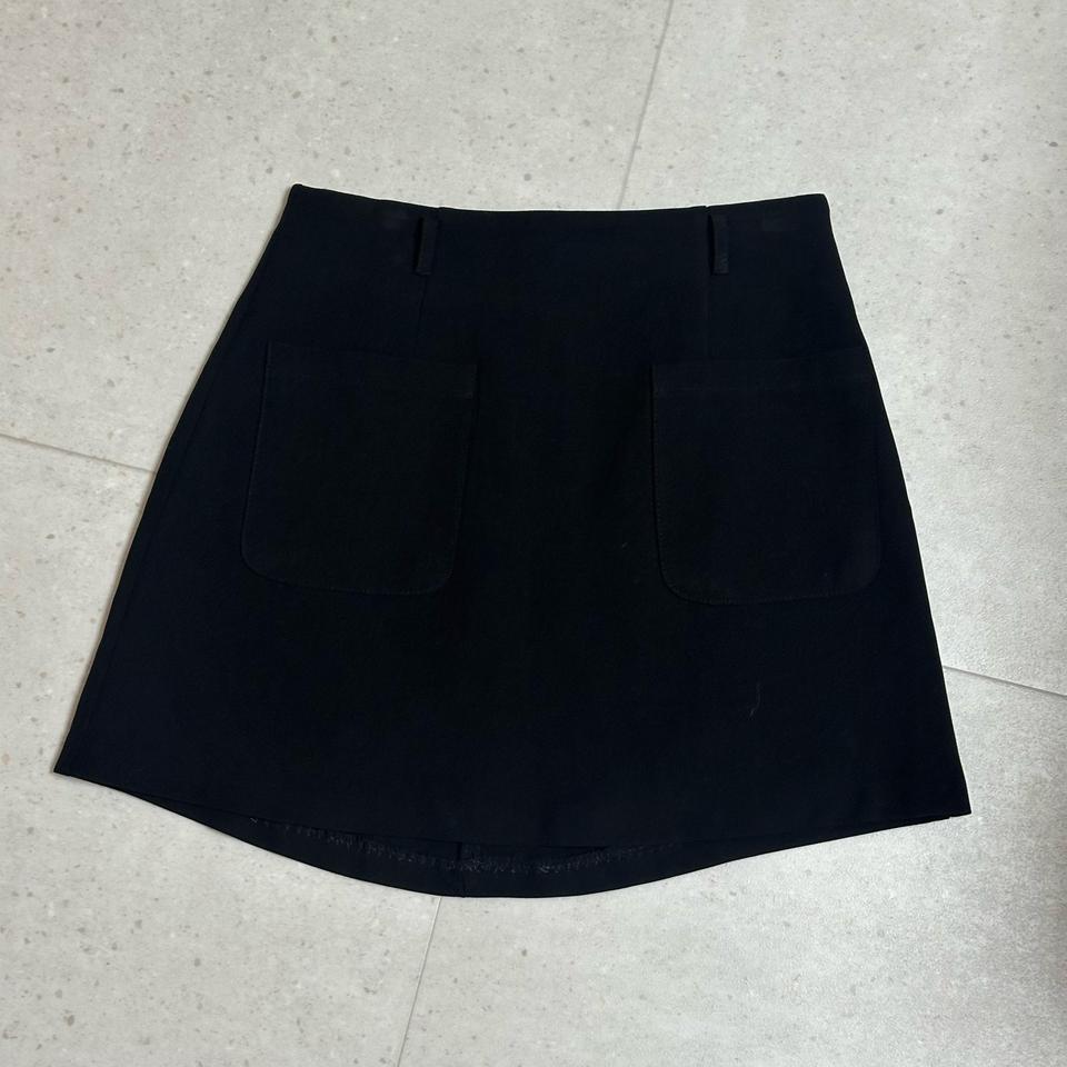 블랙 포켓 미니스커트