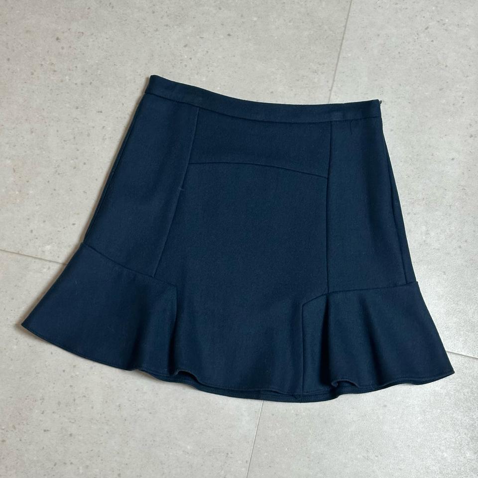 네이비 플레어 미니스커트
