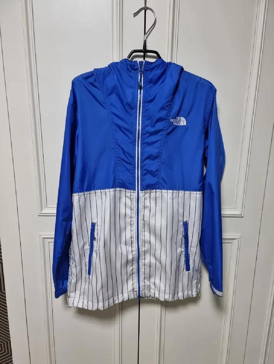 [90~95]노스페이스 블루 스트라이프 바람막이(공용)