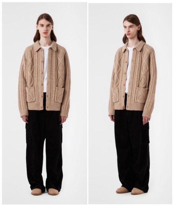 수아레 / 에어 울 아란 니트 가디건 / L(105)