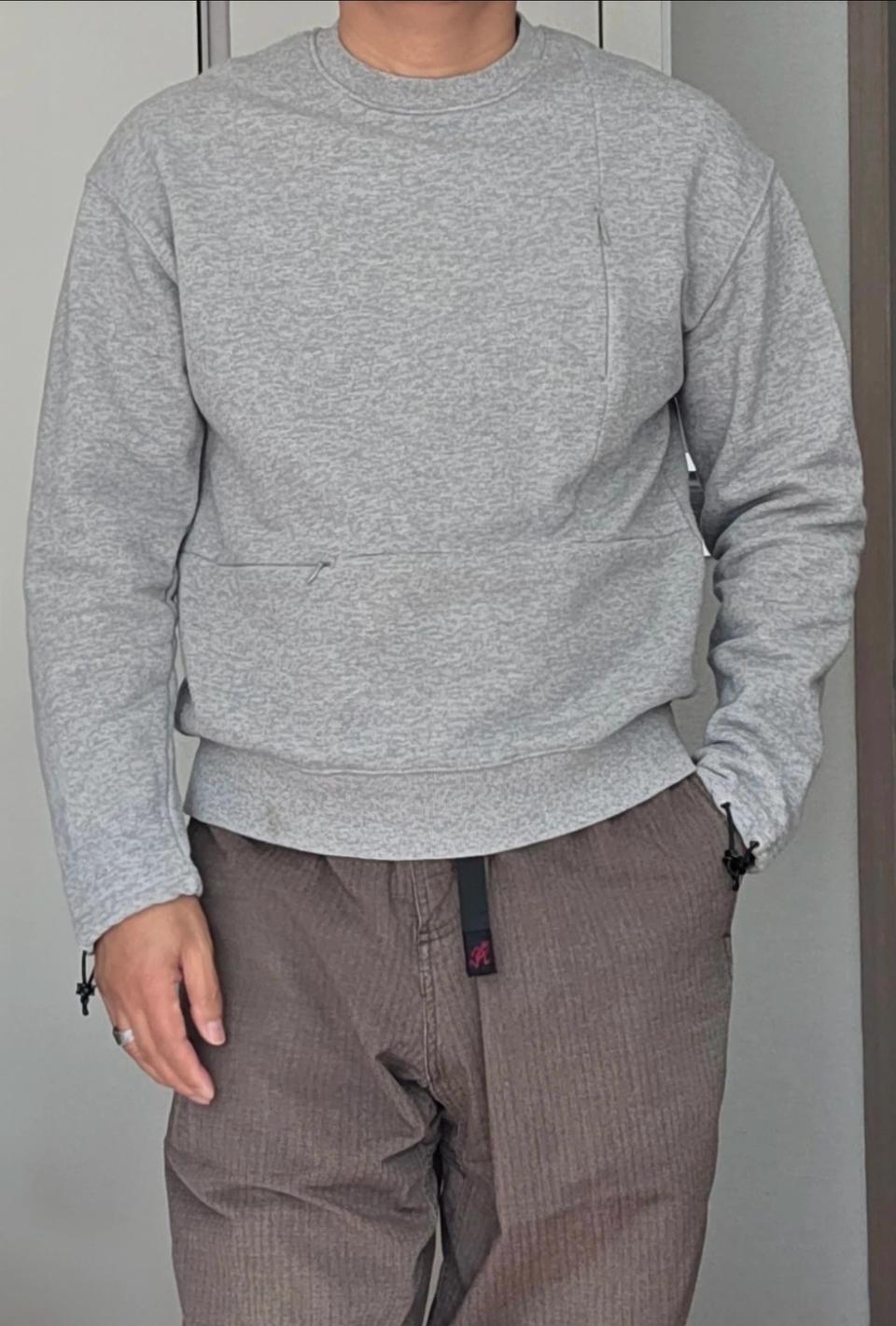 유니폼브릿지 맨투맨 롱슬리브 라운드 티셔츠 라이트 그레이 M