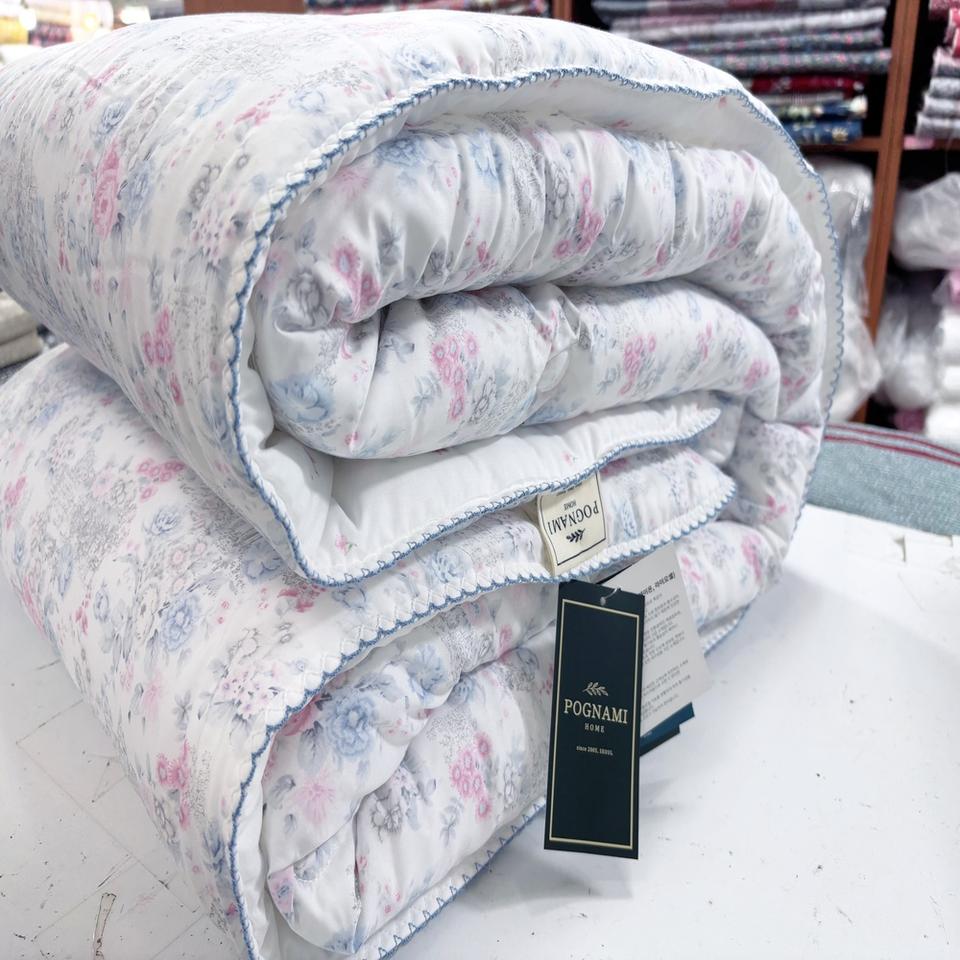 <모달신상> 블루, 분홍 2컬러 국내산 로즈  모달 차렵이불