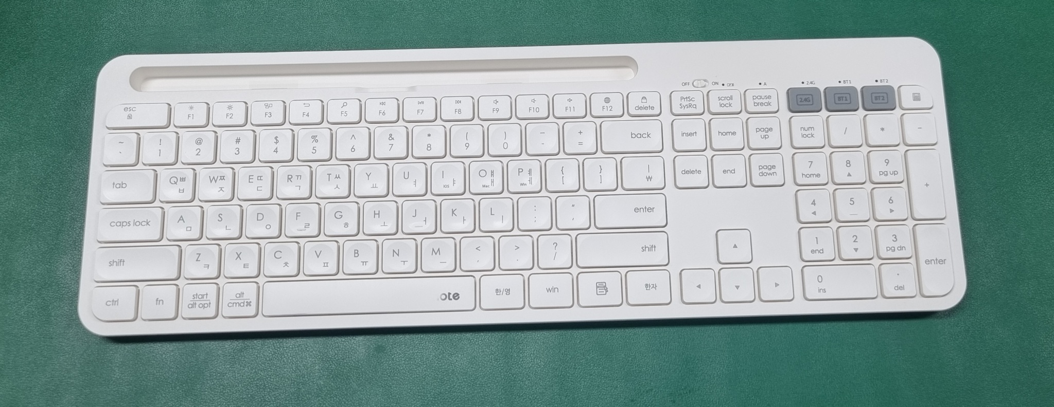 쓸만함 아이노트 무선 블루투스키보드 (3채널) k608rb 팜