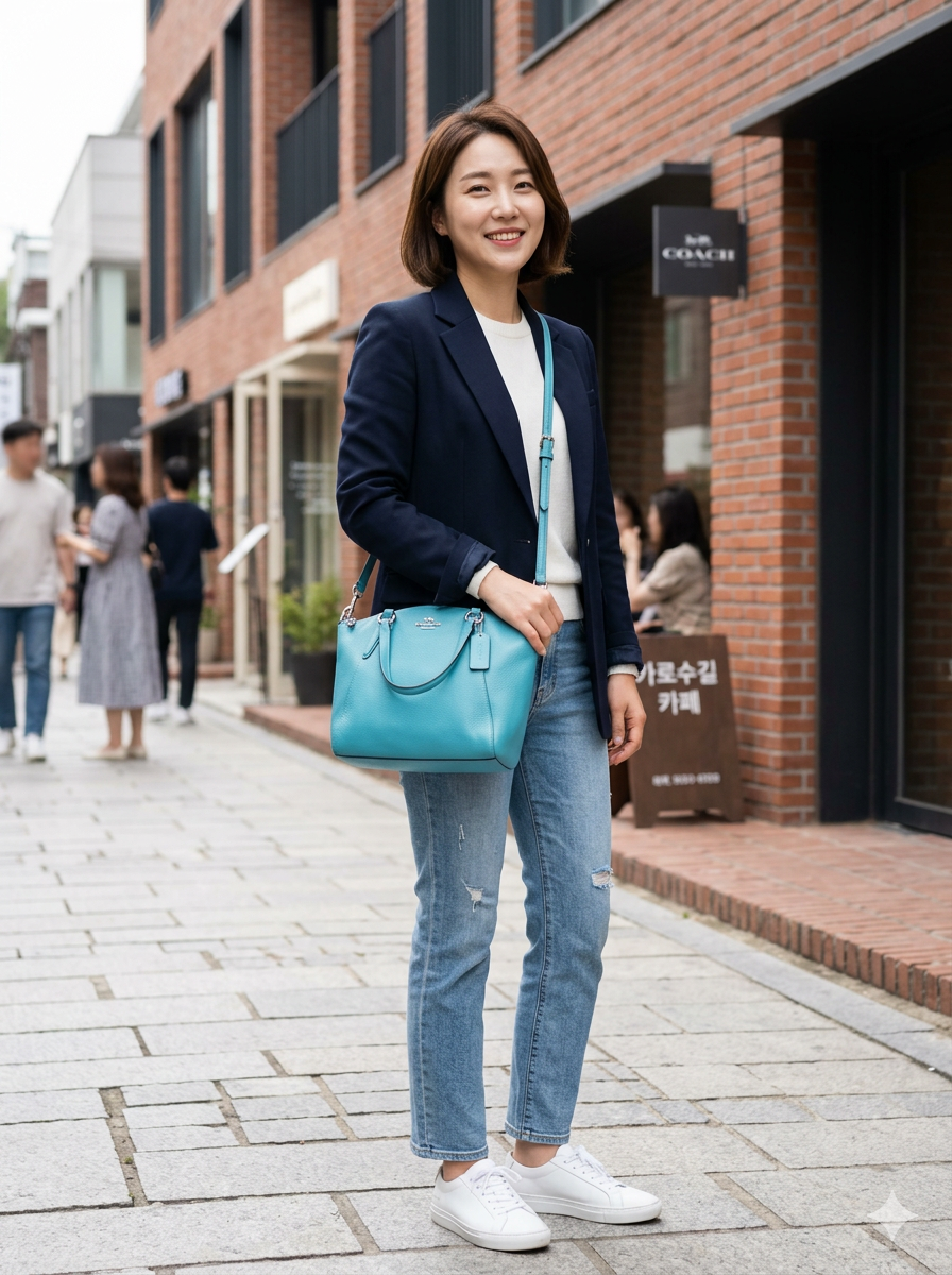 코치 미니 켈시 사첼 민트 백