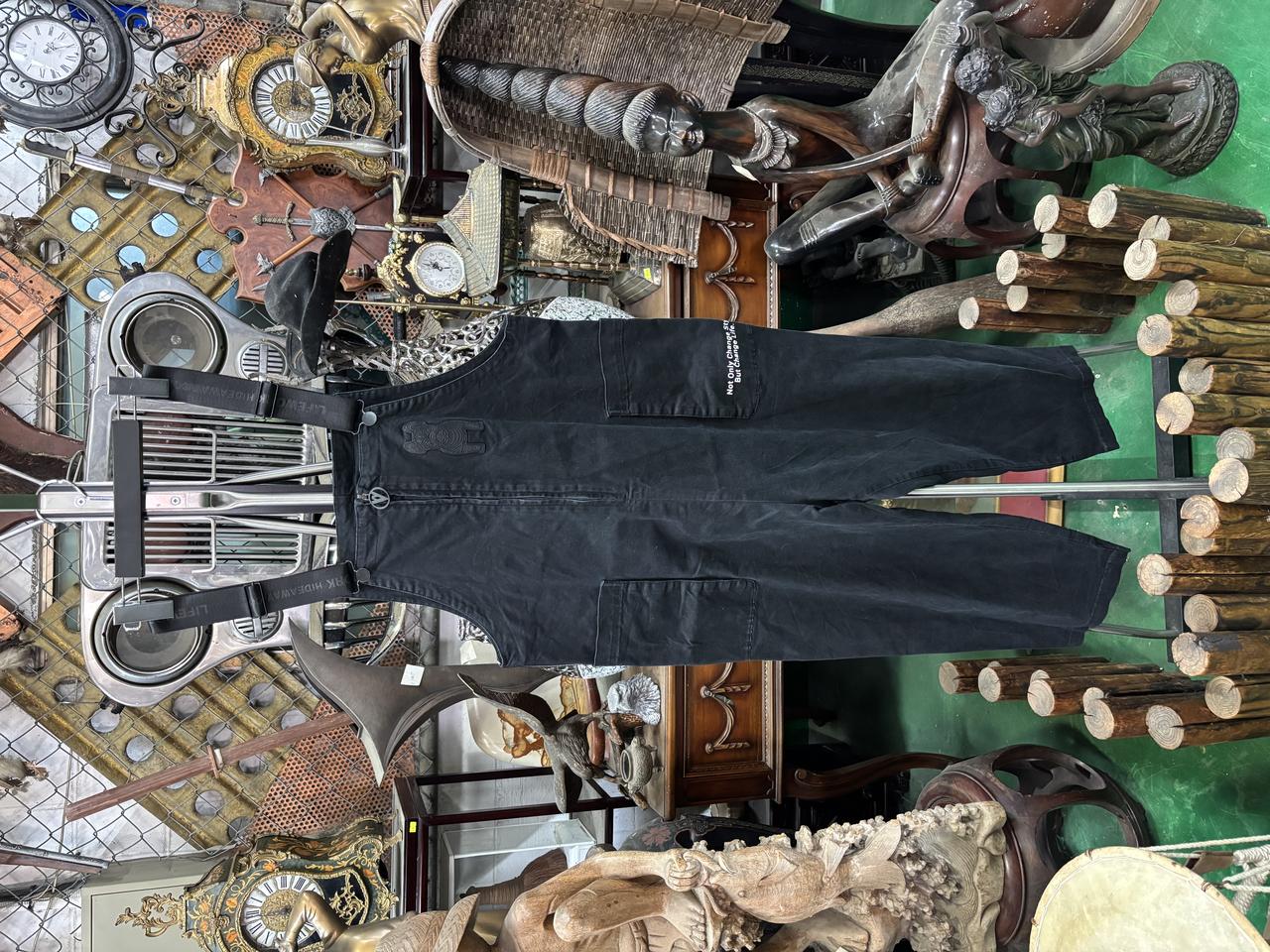 라이프워크(LifeWork)블랙 멜빵 점프 수트