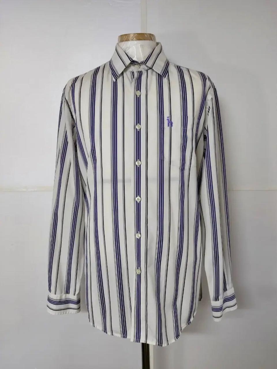 100)HAZZYS 헤지스 스트라이프 긴팔셔츠남방