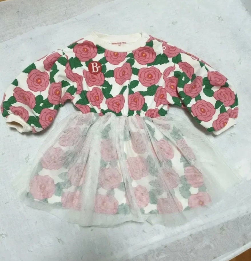 베베드피노 장미 튜튜원피스 90 / 새상품급