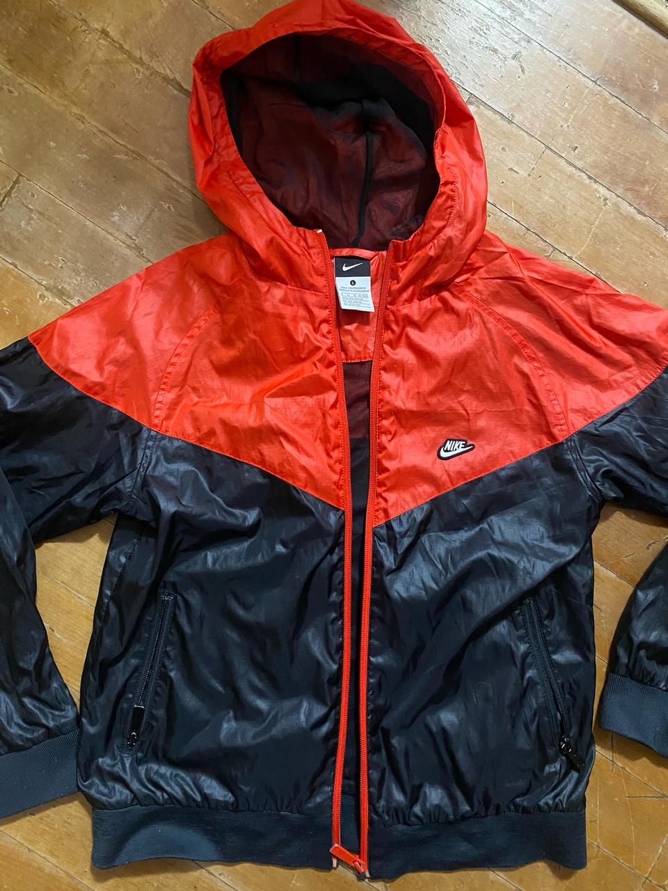 나이키 여성 오렌지/블랙 바람막이 L