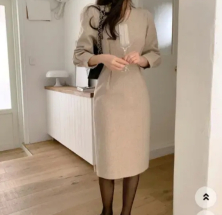 (새상품)퍼빗 트위드 원피스