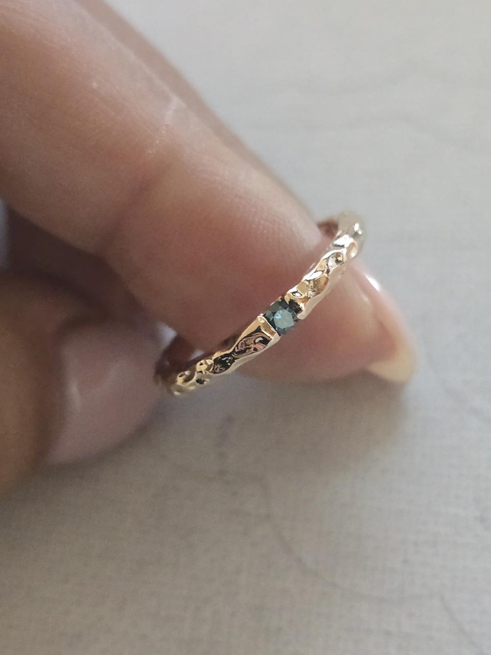 14k 청다이아 반지