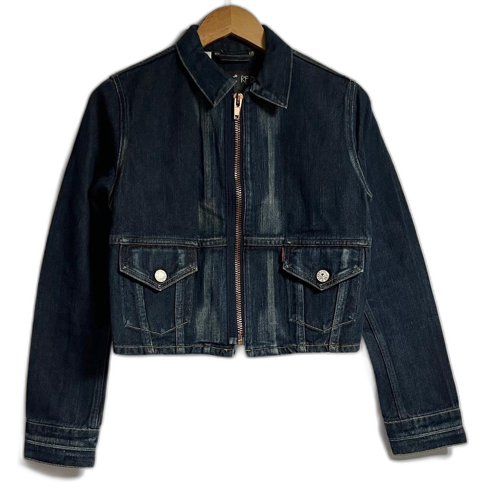 리바이스 블랭크탭 크롭 데님 자켓 청자켓 S-M