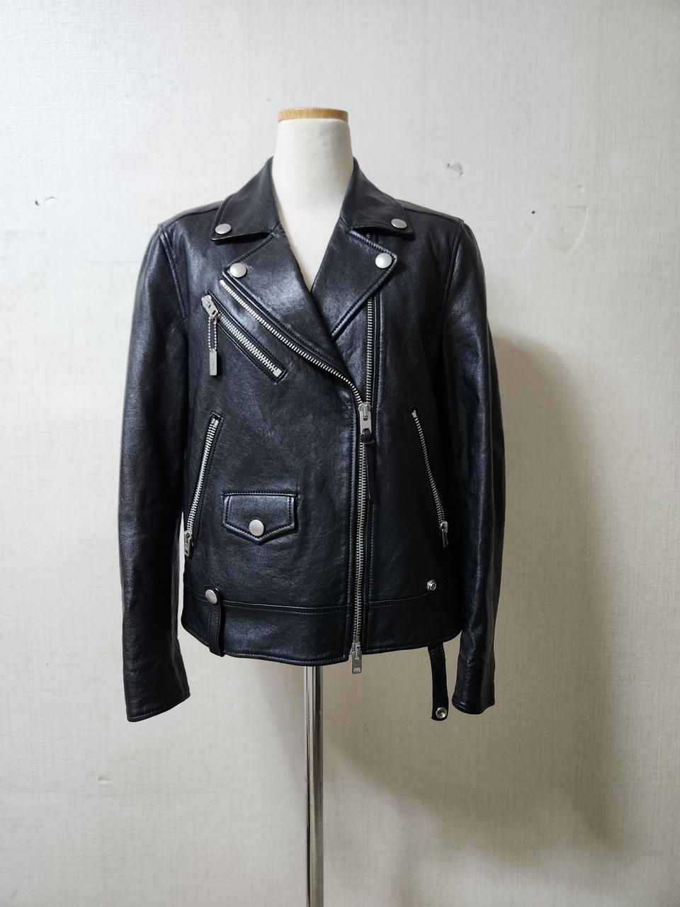 코치 여성 라이더 가죽 자켓