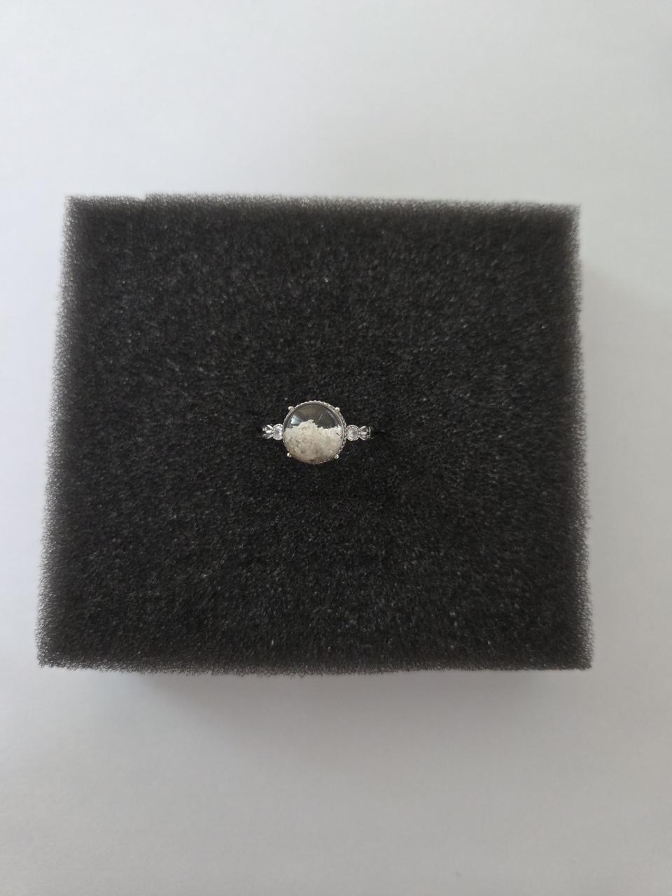 겨울수정 원석 + 925실버 은반지