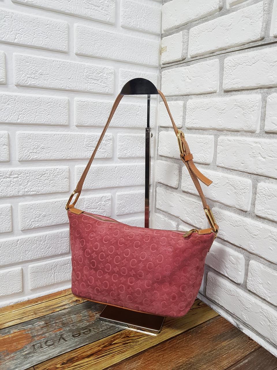 [정품] 셀린느 핑크 스웨이드 숄더백