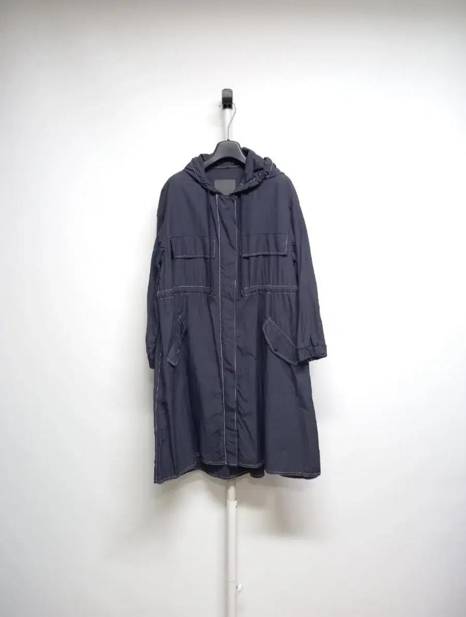 데코 춘추 홀겹 후드 얇은포코노 롱 바람막이 F 33-66