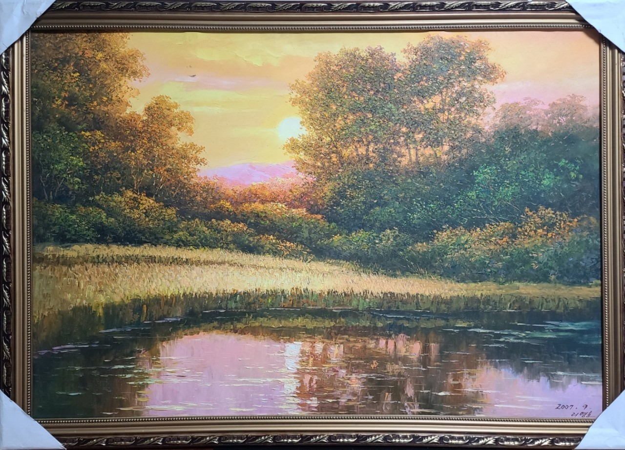 북한화 리영호의 석양