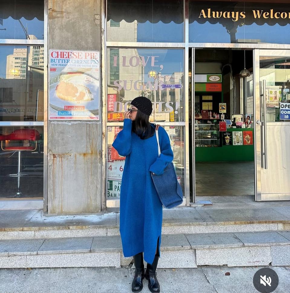 아이에머 데일리니트롱원피스 블루