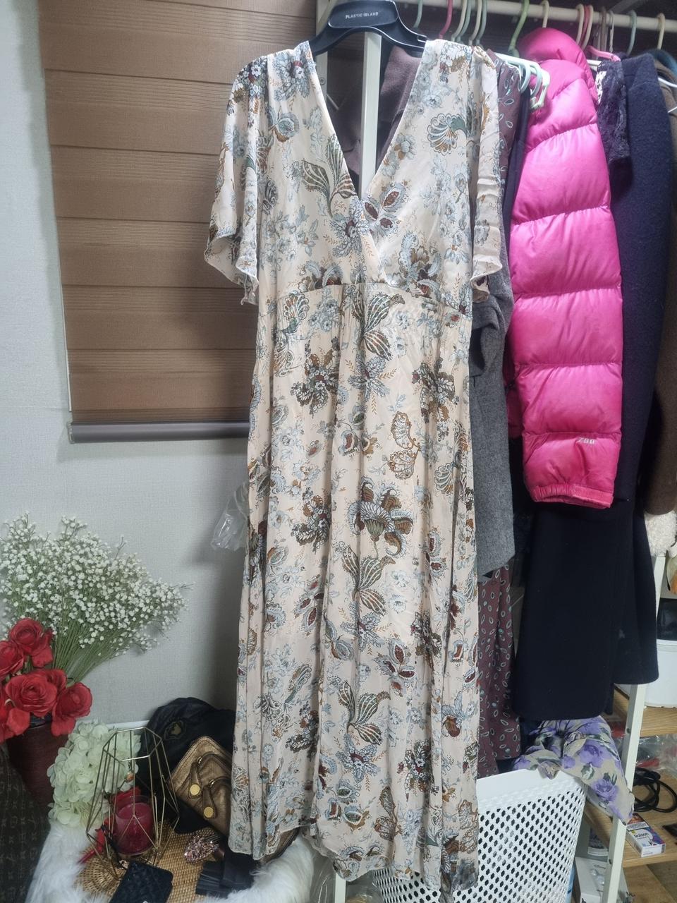 (정품)design by 플라워 롱 원피스