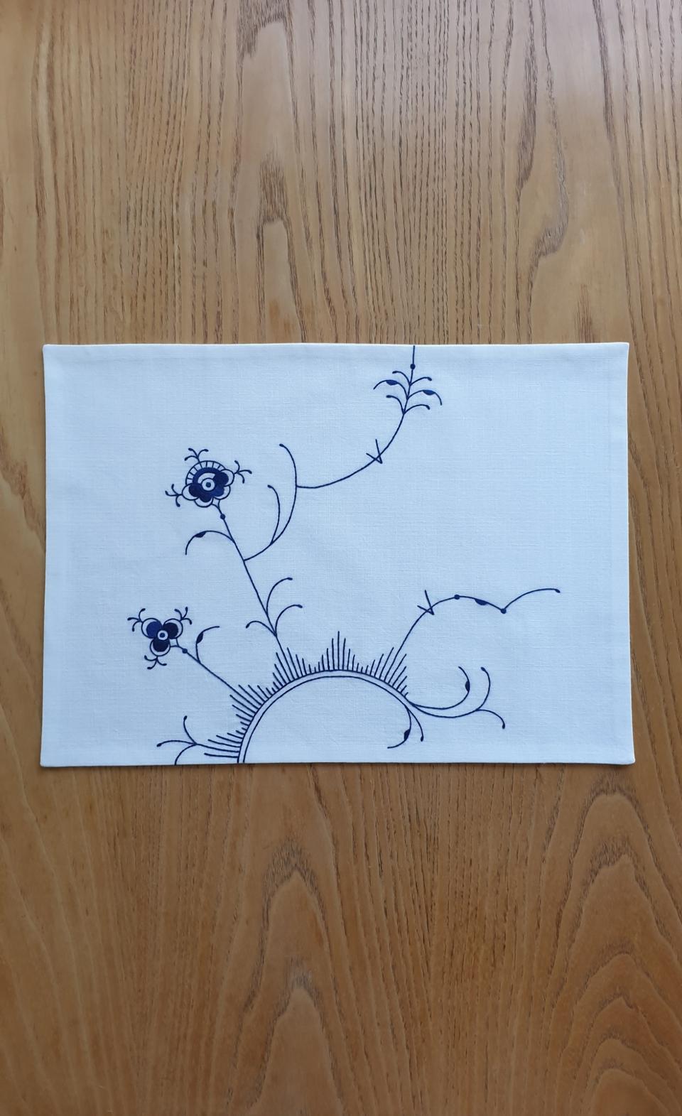 손자수 코펜st 매트(블루, 버건디)