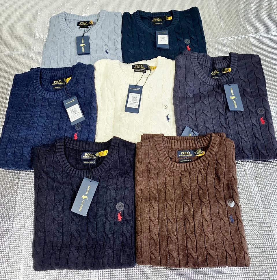 폴로랄프로렌 케이블 니트 라운드 넥 스웨터 새상폼