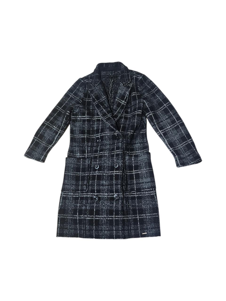 디젤 체크 더블 울코트